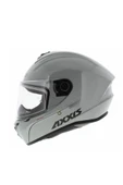 AXXIS DRAKEN S SOLID V.2 A2 GLOSS GRAY KASK ( CIFT VIZOR ) - 3