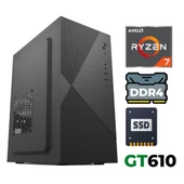 Xaser Xsr1218 Ryzen 7 5700X 16GB Ram 512GB SSD 2GB GT610 Ultra Performanslı Ofis Bilgisayarı - 1