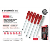 Tornavida Seti (6'Li SET) Düz Yıldız Uçlu Kontrol Kalemi - 3