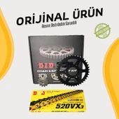 DID BAJAJ PULSAR RS 200 ZİNCİR DİŞLİ SETİ (2015-2023) X-RİNGLİ ZİNCİR (GOLD RENK) thumbnail 3