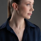 Vaoov 925 Ayar Gümüş Minimal Taşlı Çiçek Set thumbnail 4