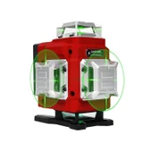 Otomatik Seviye Ölçüm Cihazı Çizgi Lazer Terazi 4D 2 Batarya Yeşil Lazeri Hizalama Tek ve Birlikte - 5