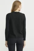 Salaş Yünlü Triko Süveter - Siyah thumbnail 5