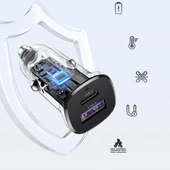 UGREEN 30W 2 Portlu Araç İçi Şarj Cihazı Çakmaklık Adaptörü, 25845 - 4
