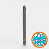 (5 Adet) Manyetik Uzun Bits Bit Ucu Yıldız Tornavida Uç Derin Vidalama İçin PH2 100 Mm Çelik CR-V Uç thumbnail 2
