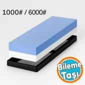 Çift Taraflı El Taşlama Profesyonel Bıçak El Aletleri Makas Şef Biley Bileme Taşı 1000/6000 Grit Kum thumbnail 1