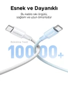 UGREEN USB-C 100W 5A QC PD Örgülü Hızlı Şarj Kablosu, 1 Metre, Mavi, 65253 thumbnail 3