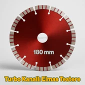 Turbo Kanallı Elmas Kesme Diski Avuç Taşlama Seramik Beton Granit Tuğla Blok İçin Uygun 180 mm 18 cm thumbnail 2