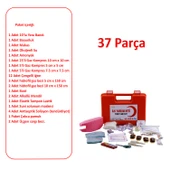 37 Parça İlk Yardım Çantası Hayati Acil Müdahele Seti Oto Ecza Dolabı Kiti Kaza Yara Yaralanma Band thumbnail 4