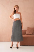 IŞŞIL 10574-Midi Boy Esnek Triko Kalem Etek - 20