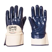 Petrolcü İş Eldiveni Nitril Kaplı Kalın Koruma İnşaat Sanayi El Eldiven L (1 ÇİFT) 90 Numara thumbnail 2