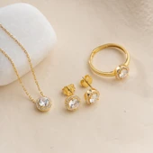 Vaoov 925 Ayar Gümüş 3lü Tektaş Set thumbnail 2