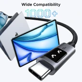 UGREEN Uno USB-C 100W 5A QC PD Örgülü Hızlı Şarj Kablosu, 1 Metre, Siyah, 35501 thumbnail 4