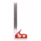 Ayarlı Alüminyum Marangoz Gönye Metal Gövde Açılı Ölçüm Cetveli İnşaat Hassas Gönye 300 mm 30 cm - 3