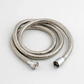Paslanmaz Örgülü Duş Bağlantı Hortumu 150 cm Dayanıklı Esnek Banyo Aksesuarı Bağlantı Krom Gümüş thumbnail 1
