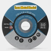 İnox Kesme Diski Metal Kesici 115x1,0x22,23 Mm İnce Taş Disk Spiral Demir Kesici Disk thumbnail 2