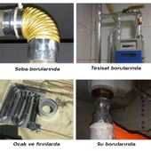 Alüminyum Folyo Bant Yapışkanlı 72 mm x 20 Metre Yanmaz Soba Borusu Bandı - 5