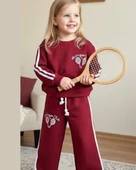 Cg Kids Kabartma Baskılı 3 iplik Alt Üst Takım Süper Kalite Kumaş Paça Detaylı - 4