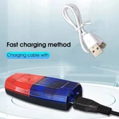 Bisiklet Feneri Çakarlı Yaka Lambası Kafa Bel Işık Led Şarj Edilebilir Far Motor Kamp Su Geçirmez thumbnail 6