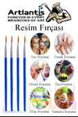 Resim Paleti ve Resim Fırça Seti 1 Paket Artlantis Ressam Paleti Boyama Fırçası Akrilik Boya Guaj Boya Suluboya - 5