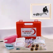 37 Parça İlk Yardım Çantası Hayati Acil Müdahele Seti Oto Ecza Dolabı Kiti Kaza Yara Yaralanma Band thumbnail 5