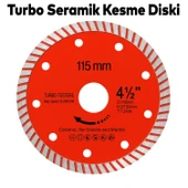 Turbo Elmas Testere Turbo Kesim Kesici Çapaksız Hassas Seramik Mermer Granit Diski 115 mm 4.5 İnç thumbnail 1