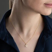 Vaoov 925 Ayar Gümüş Minimal Taşlı Çiçek Set thumbnail 6