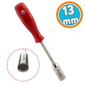 1 Adet 230 mm Lokma Uçlu Tornavida 13 mm Altıgen Köşeli 23 cm Plastik Saplı - 1