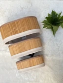 Bambu 3 Lü Sepet Seti Banyo Sepeti Mutfak Sepeti Doğal Astarlı Kozmetik Dolap İçi Çok Amaçlı Düzenleyici - 2