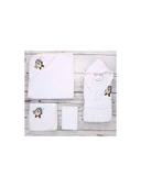 Özdilek Lisans Nakışlı Bambu Bebek Seti Tazmania Beyaz 0094 - 1