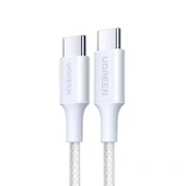 UGREEN USB-C 100W 5A QC PD Örgülü Hızlı Şarj Kablosu, 1 Metre, Beyaz, 35220 thumbnail 1