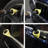 Polisaj Süngeri Seti 14 Parça Jant Parlatma Pedi Matkap Uyumlu Oto Wax Büyük Boy Pasta Cila 150 mm - 6