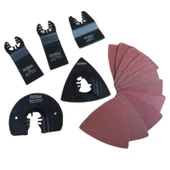 Çok Amaçlı Kesici Uç Seti 15 Parça Ahşap Metal Zımpara Testere Bıçak Kazıyıcı Uyum thumbnail 6