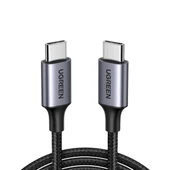 UGREEN USB-C 60W 3A QC PD Örgülü Hızlı Şarj Kablosu, 0,5 Metre, Siyah, 50149 thumbnail 1