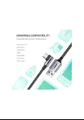 UGREEN USB-C to USB-A 3A QC 90 Derece Hızlı Şarj Kablosu, 2 Metre, Uzay Girişi, 50942 - 5