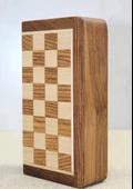 MDB Özel Vernikli Mıknatıs Taşlı Ahşap Katlanabilir Kutulu Satranç Oyunu 25 Cm thumbnail 3