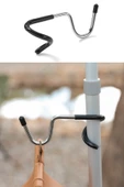 NACTUMU Çok Fonksiyonlu S-Şekilli Direk Askısı Kaymaz Paslanmaz Çelik Kamp İçin  Eşya Asma Kancası - 2