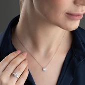 Vaoov 925 Ayar Gümüş Rodyumlu 3lü Tektaş Set thumbnail 6