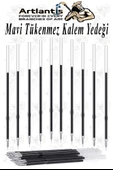 Plastik Tükenmez Kalem Yedeği 10 Adet 10.7 cm Tükenmez Kalem İçi Yedek Plastik Tükenmez Kalem İçi Okul Ofis Jel Kalem - 1