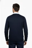 Erkek V Yaka Triko Kazak Çelik Örgü Klasik Kalıp 4241D BGL-ST04849 thumbnail 12