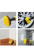 NACTUMU 3Adet Matkap Ucuna Takılabilen Temizleme Fırçası Seti  Duşakabin Banyo Küvet Araba Tekerliği Koltuk Yıkama - 2