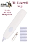 Elektronik Silgi Pilli 1 Paket Otomatik Elektrikli Taşınabilir Kalem Silgi Kara Kalem Eskiz Çizim Grafit - 1
