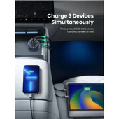 UGREEN 75W 3 Portlu Araç İçi Şarj Cihazı Çakmaklık Adaptörü, 35024 thumbnail 4