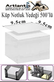 Küp Notluk Yedeği 500 lü 1 Paket Masaüstü Beyaz Küp Blok Not Kağıdı Yedek 9.5x9.5cm Küp Not Boş Kağıt Büro Ofis thumbnail 1