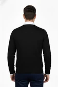 Erkek V Yaka Triko Kazak Çelik Örgü Klasik Kalıp 4241D BGL-ST04849 thumbnail 11