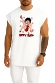 Oversize Betty Boop Göğüs Tasarımlı Atlet thumbnail 1