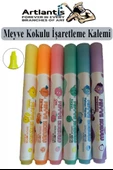 Meyve Kokulu Fosforlu Kalem 1 Paket 6 Renk Meyve Kokulu İşaret Kalemi 6 lı Fosforlu Kalem - 1