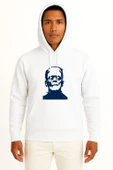 Kapüşonlu Frankenstein's Monster Göğüs Tasarımlı Unisex Sweatshirt thumbnail 5