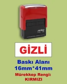Gizli Kaşesi, 911 (41mmx16mm) Kırmızı Keçeli Otomatik Kaşe thumbnail 1