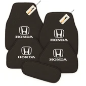 Antrasit Renk Honda Logolu Araç Halı Paspası 5 Parça Set  Şık, Pratik ve Kaymaz Tabanlı Oto Zemin Koruma - 1